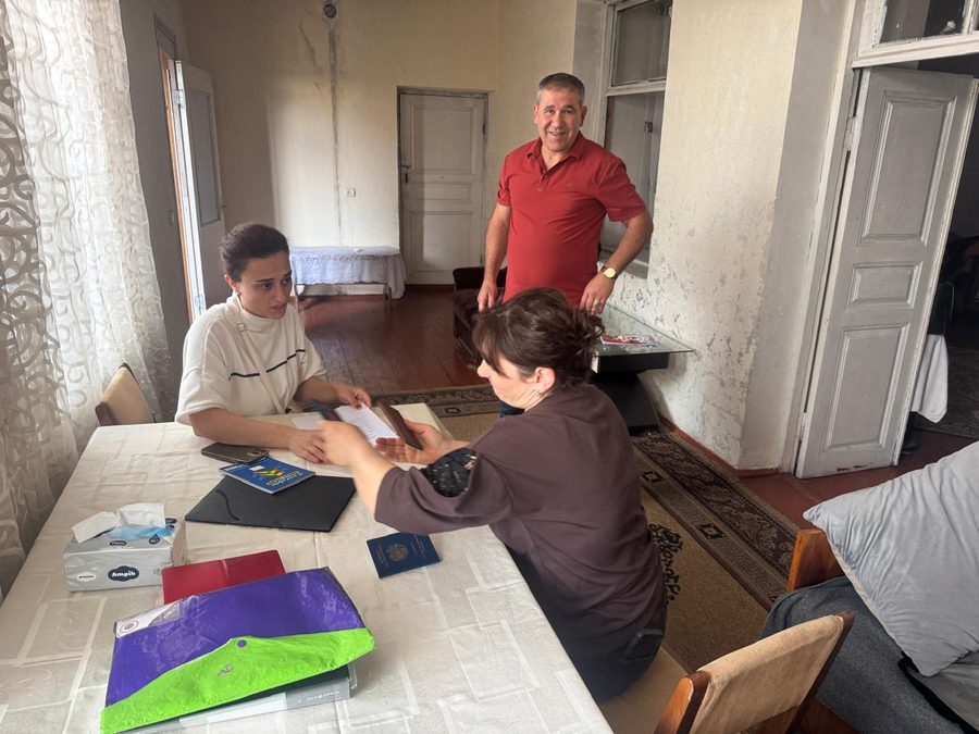 Home visit with the Harutyunyan family in Goris