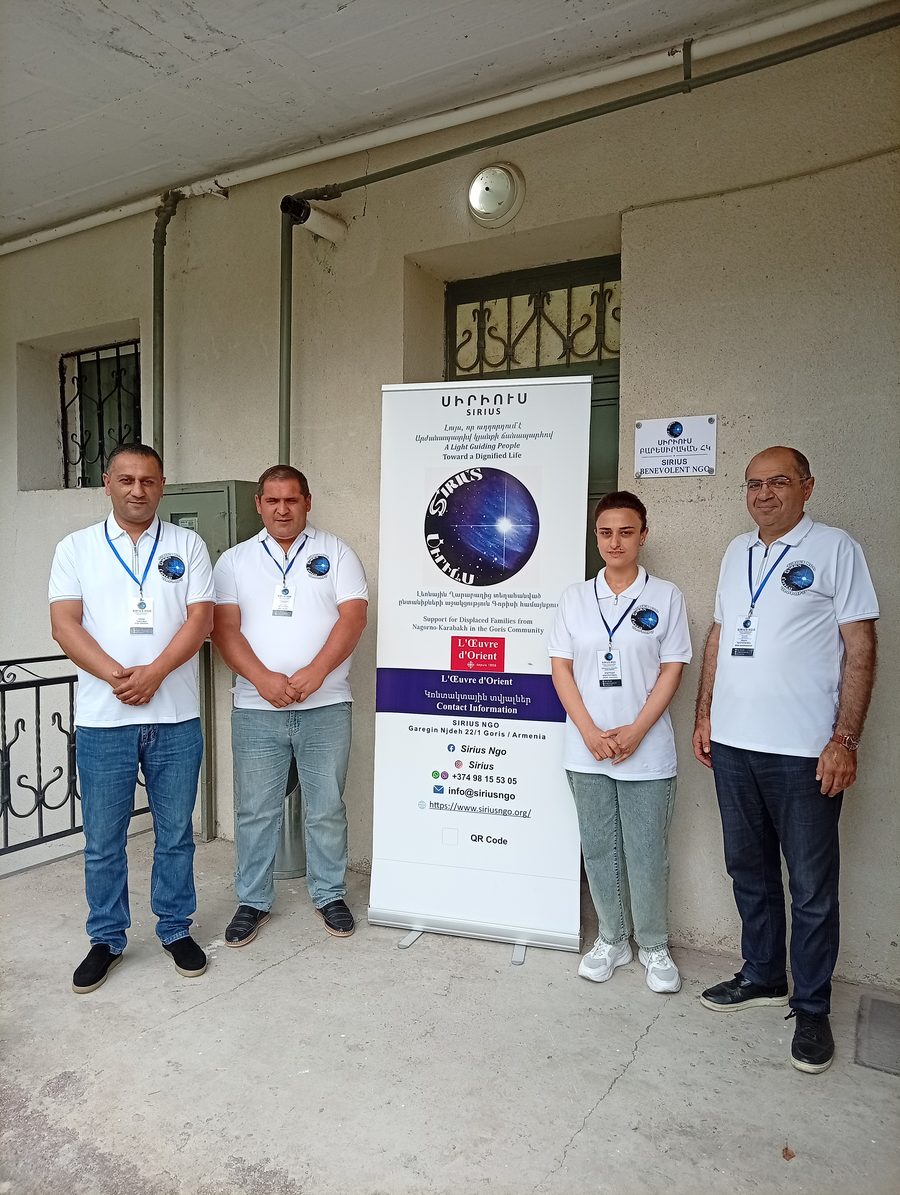 SIRIUS NGO team at the office entrance